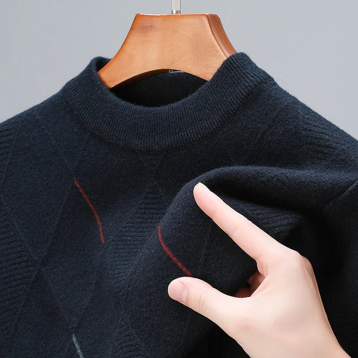 Wesley - Svetřík S Dlouhým Rukávem Kulatý Výstřih Vzorovaný Design