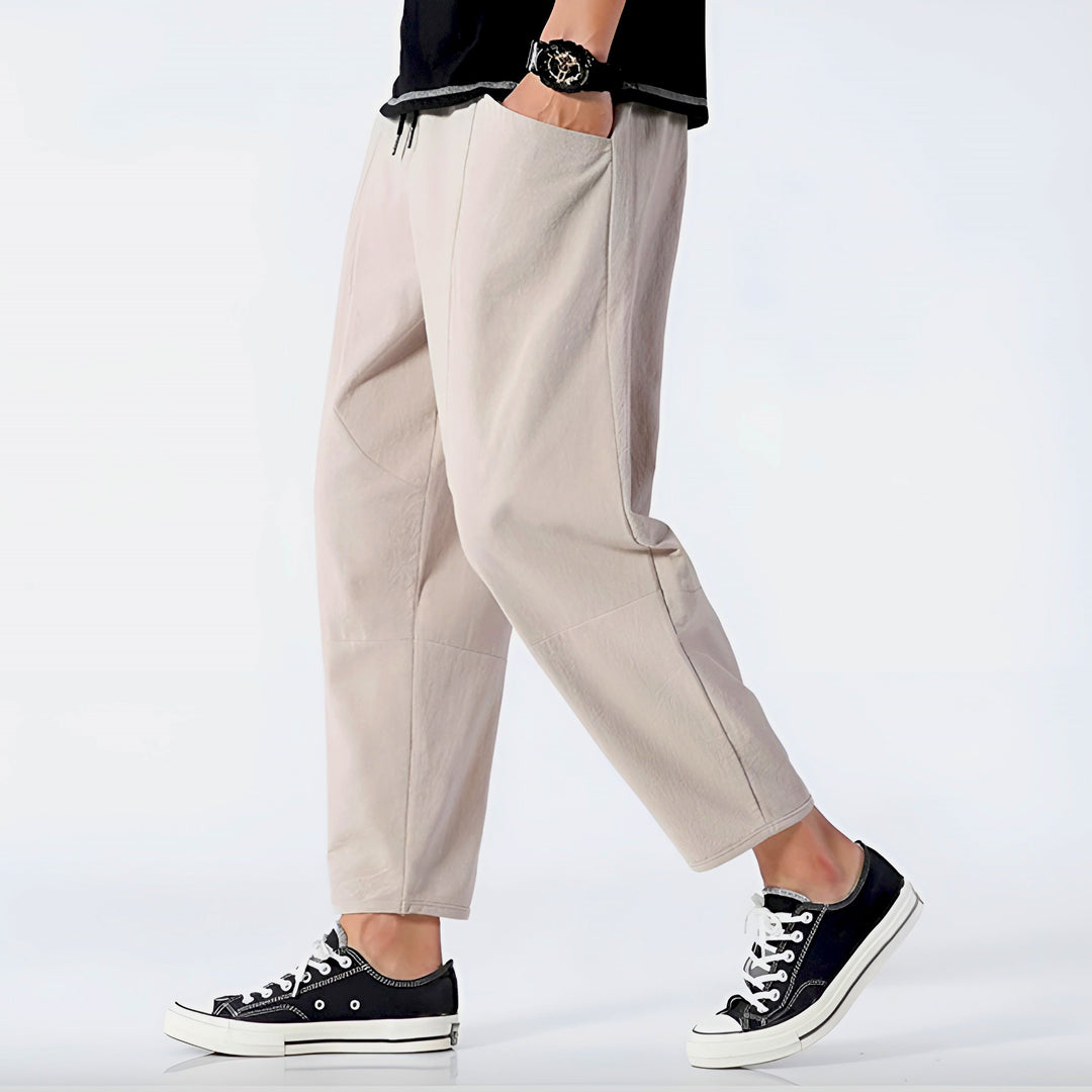 Mason - Kalhoty s Elastickým Pasem Rovný Střih Každodenní Design