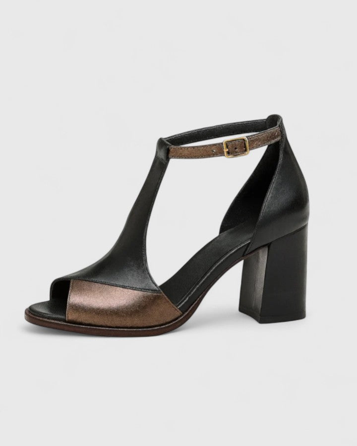 Skyler - Sandály Na Podpatku S Páskem Otevřená Špička Elegantní Design