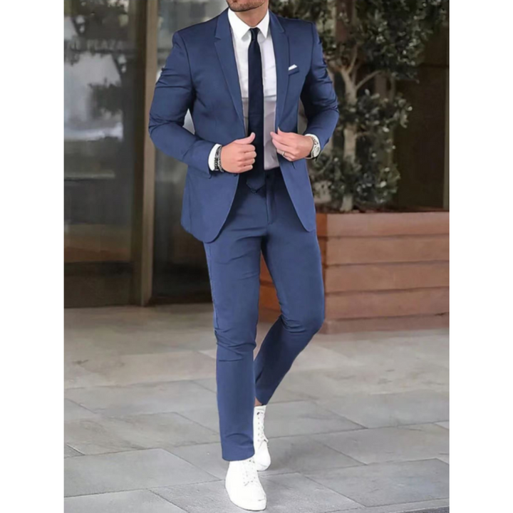 Caleb - Formální Oblek Slim Fit Dvoudílná Sada