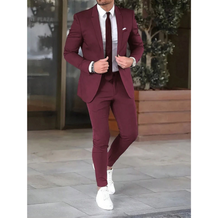 Caleb - Formální Oblek Slim Fit Dvoudílná Sada