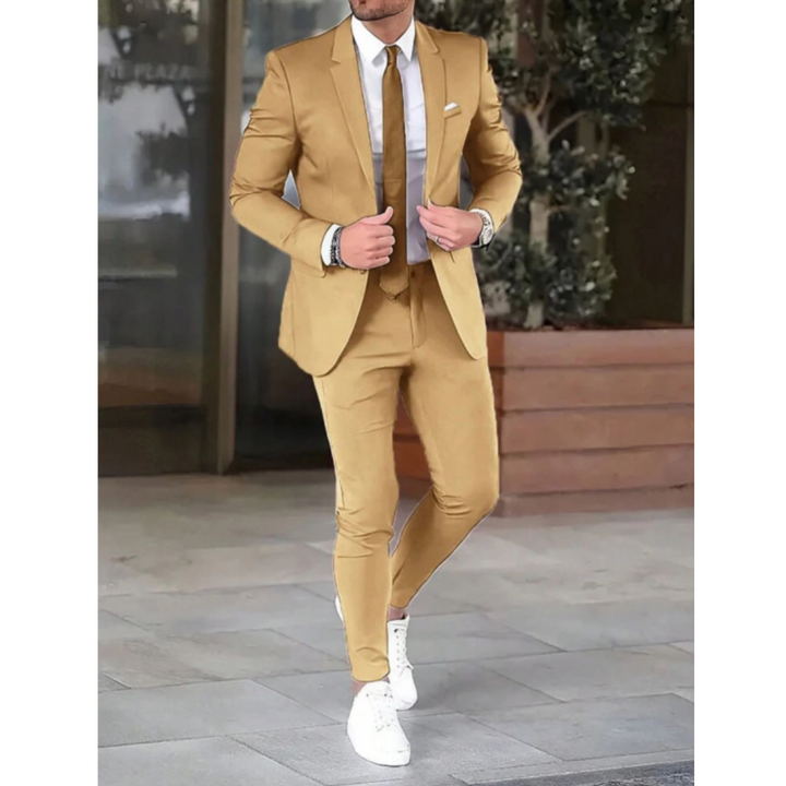 Caleb - Formální Oblek Slim Fit Dvoudílná Sada