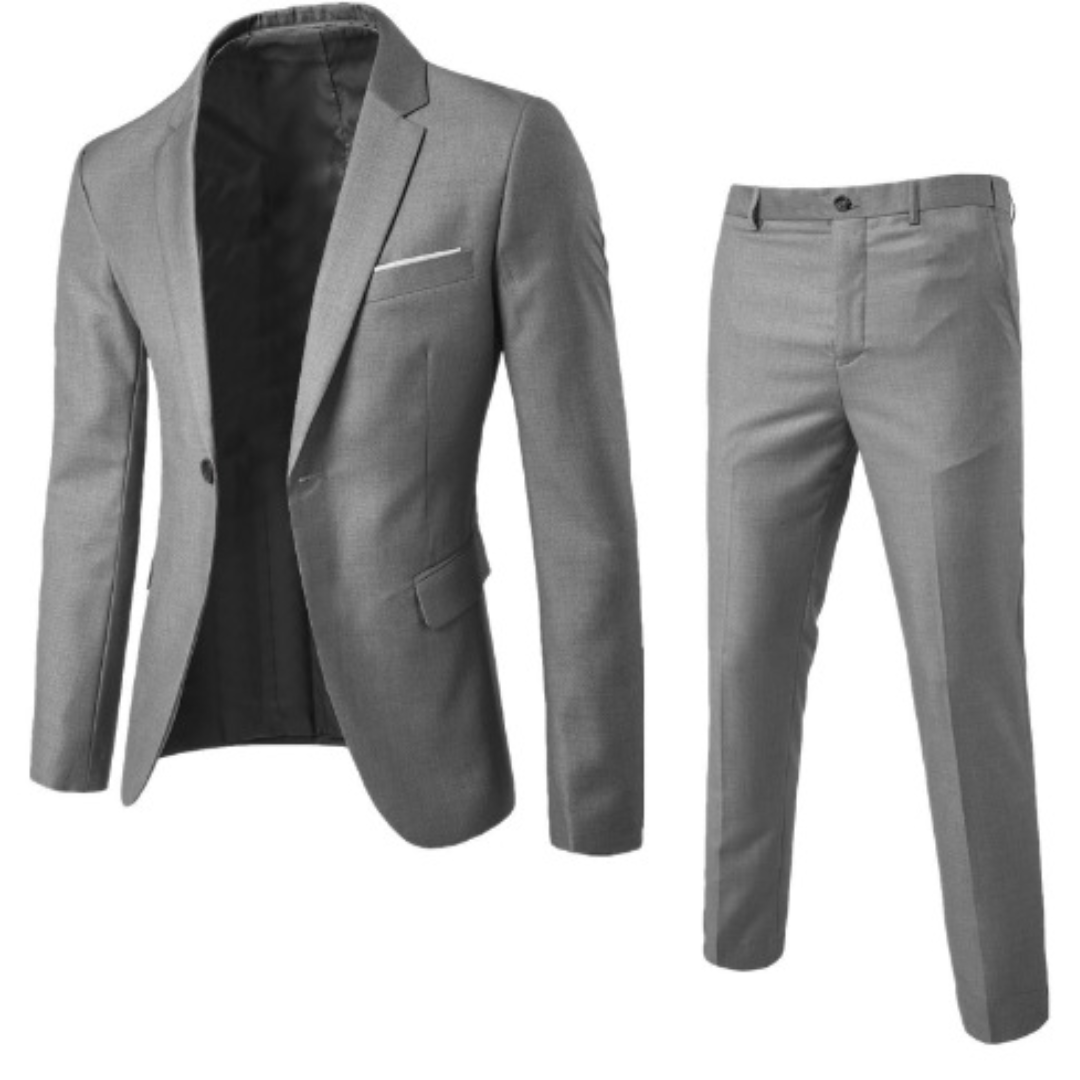 Caleb - Formální Oblek Slim Fit Dvoudílná Sada
