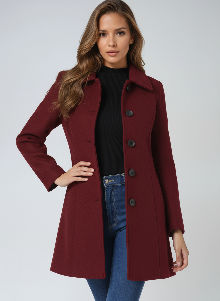 Zuzana™ - Dámský kabát se zapínáním na knoflíky