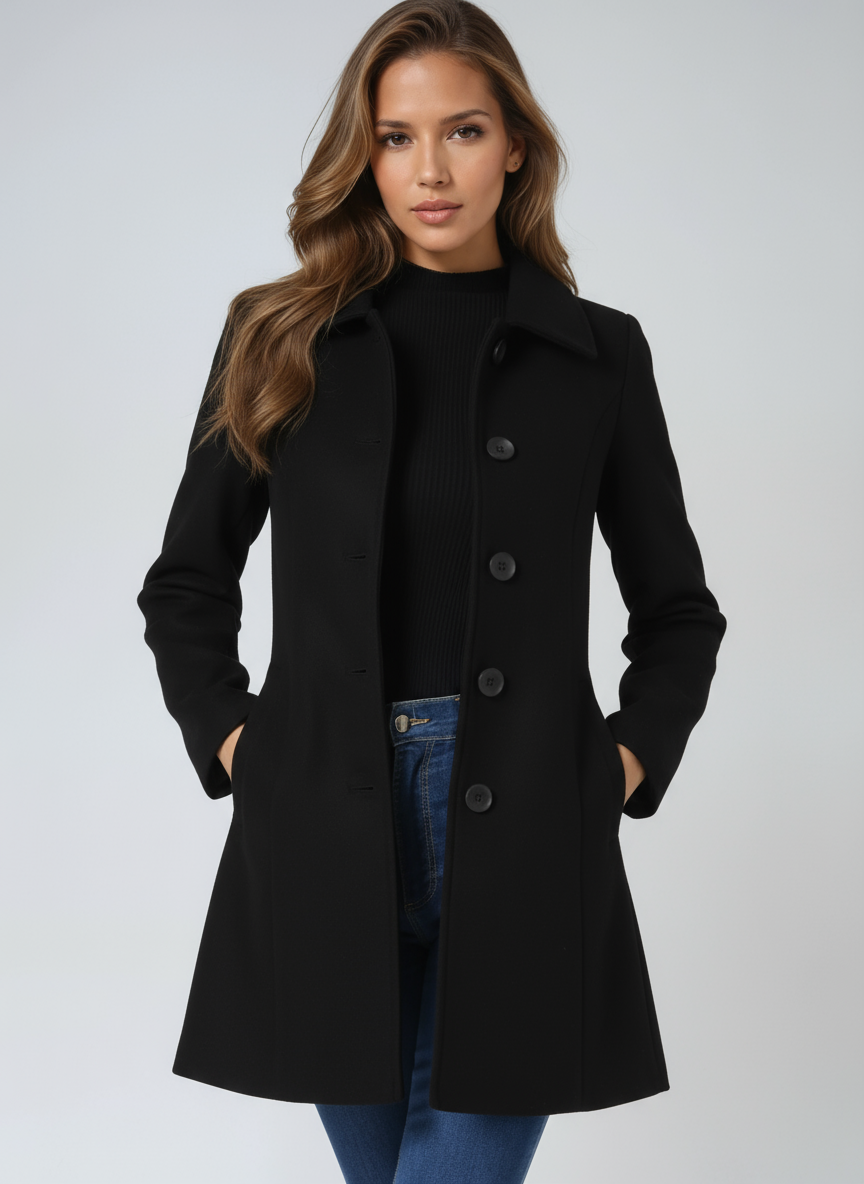 Zuzana™ - Dámský kabát se zapínáním na knoflíky