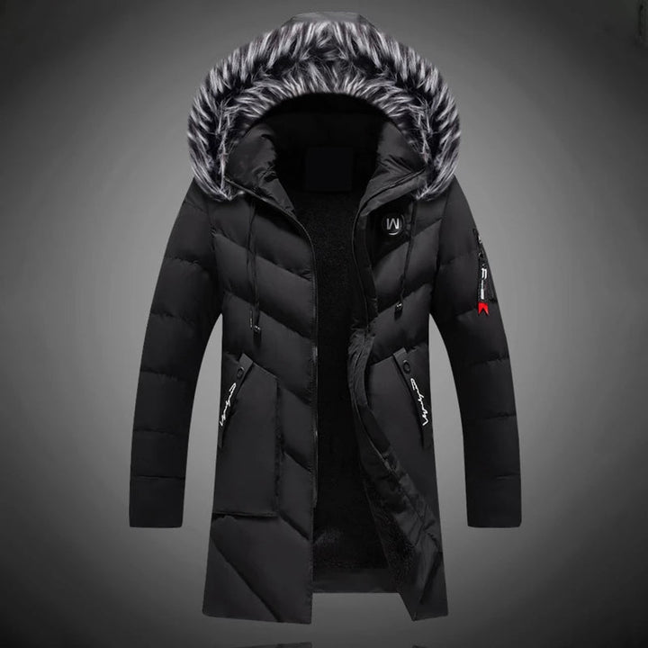 Colby - Dlouhá Zimní Bunda S Kapucí Prošívaný Design
