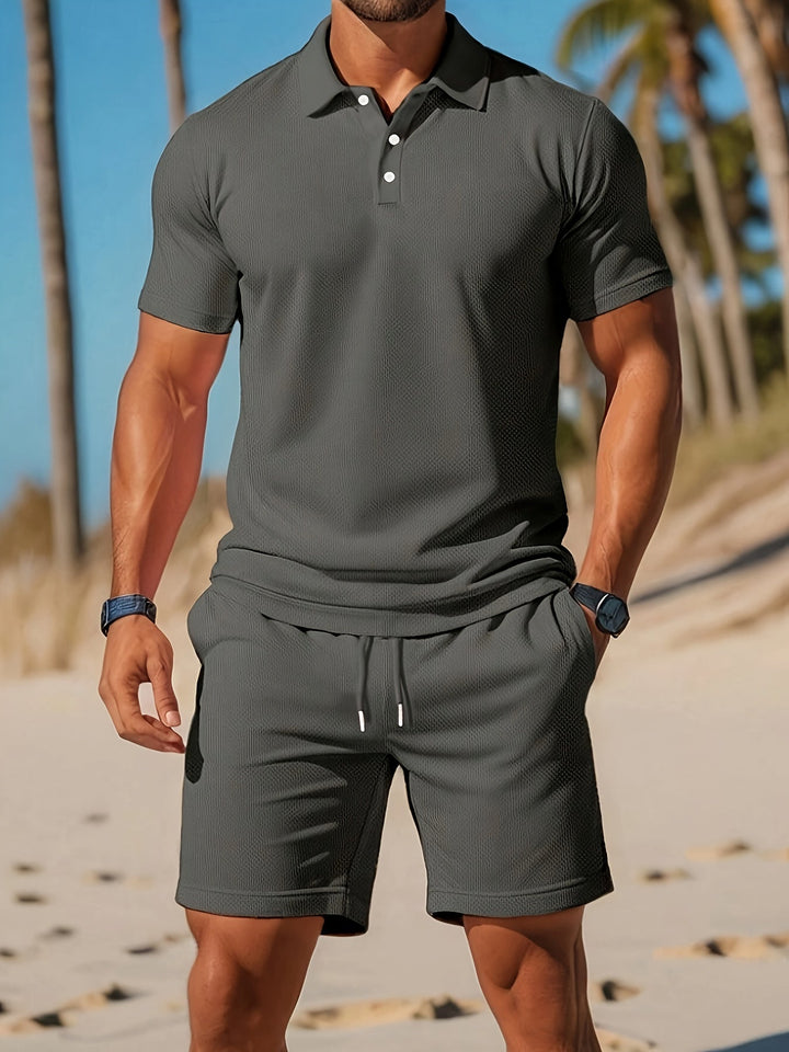 Derek - Letní Set Polo Tričko Šortky Krátký Rukáv