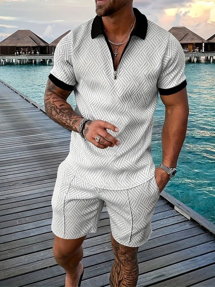 Hunter - Letní Set Polo Tričko Šortky Krátký Rukáv