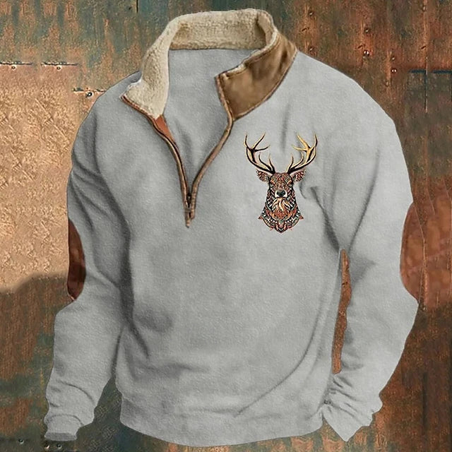 Hendrik™ – Pánská mikina s teplou fleece podšívkou a výrazným designem