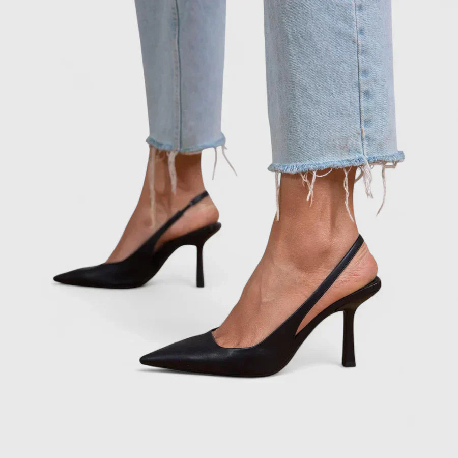Quinn - Lodičky Na Podpätku S Otevřenou Patou Špičatá Špička Elegantní Design
