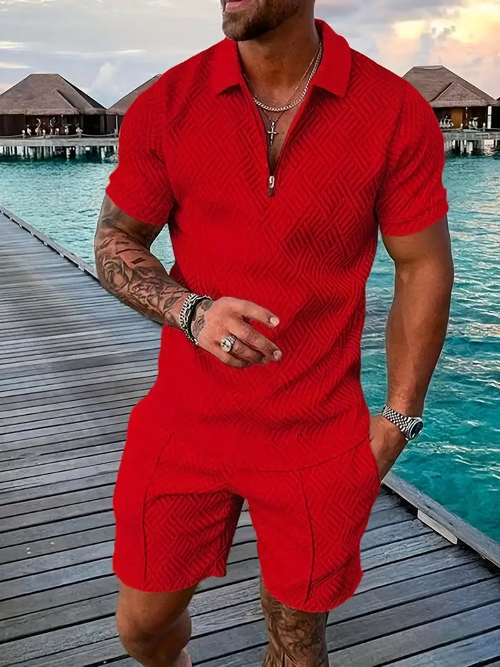 Hunter - Letní Set Polo Tričko Šortky Krátký Rukáv