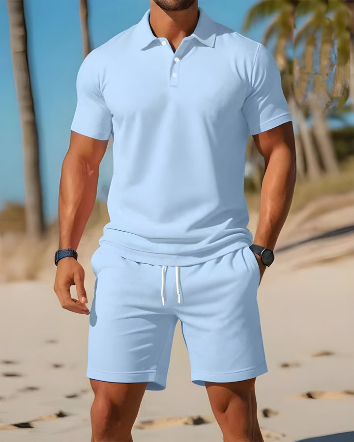 Ethan - Letní Set Polo Tričko Šortky Krátký Rukáv