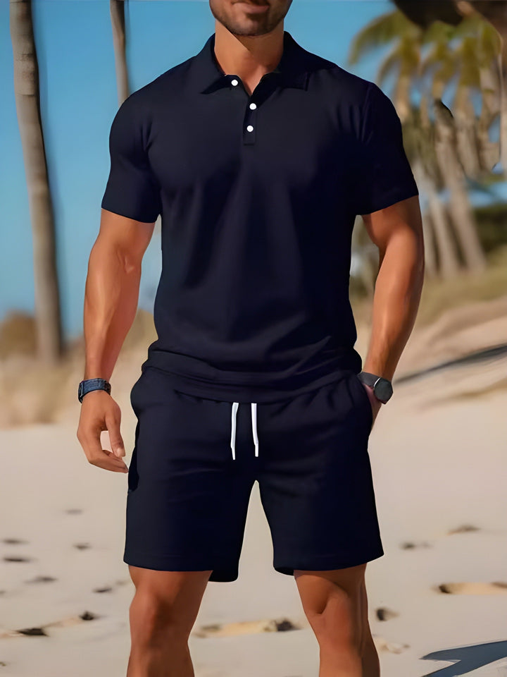 Ethan - Letní Set Polo Tričko Šortky Krátký Rukáv