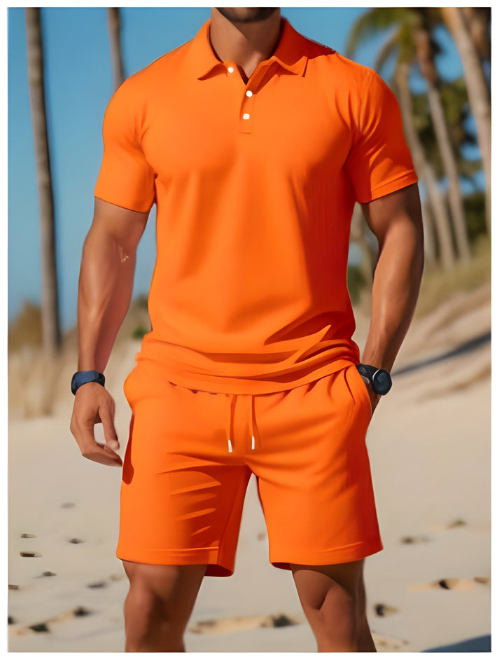 Ethan - Letní Set Polo Tričko Šortky Krátký Rukáv