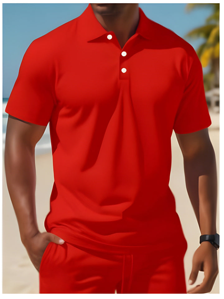 Ethan - Letní Set Polo Tričko Šortky Krátký Rukáv