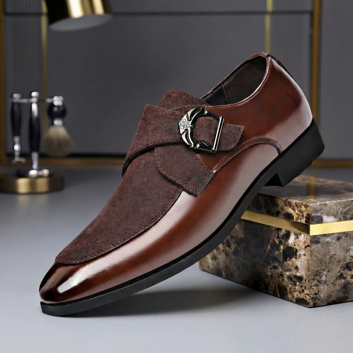 Brenton - Elegantní Boty Přezka Slip-On Klasický Design