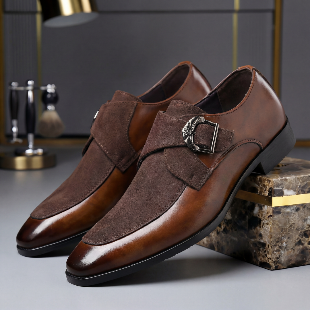 Brenton - Elegantní Boty Přezka Slip-On Klasický Design