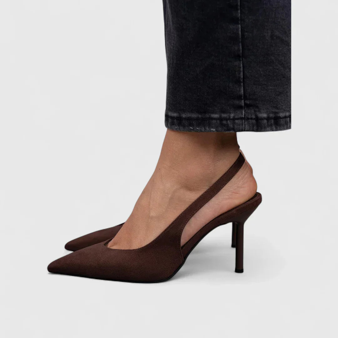 Quinn - Lodičky Na Podpätku S Otevřenou Patou Špičatá Špička Elegantní Design
