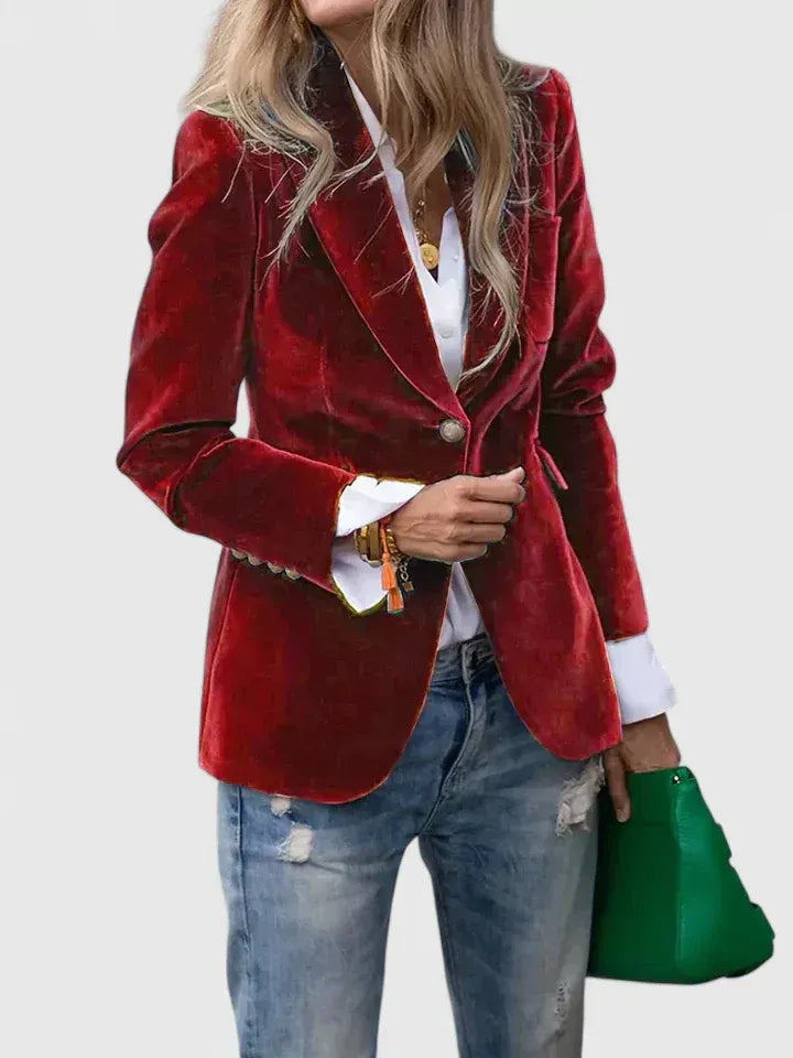 Bellina™ – Sako na knoflík dlouhý rukáv