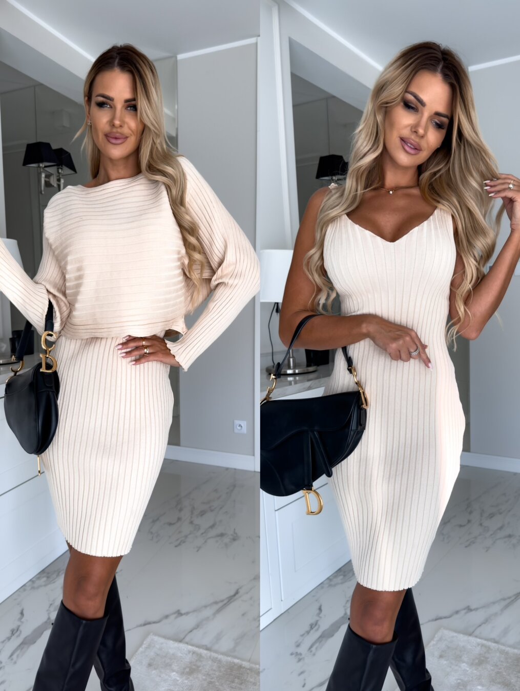 Noelia™ | Pletené Šaty s Odpovídajícím Svetrem