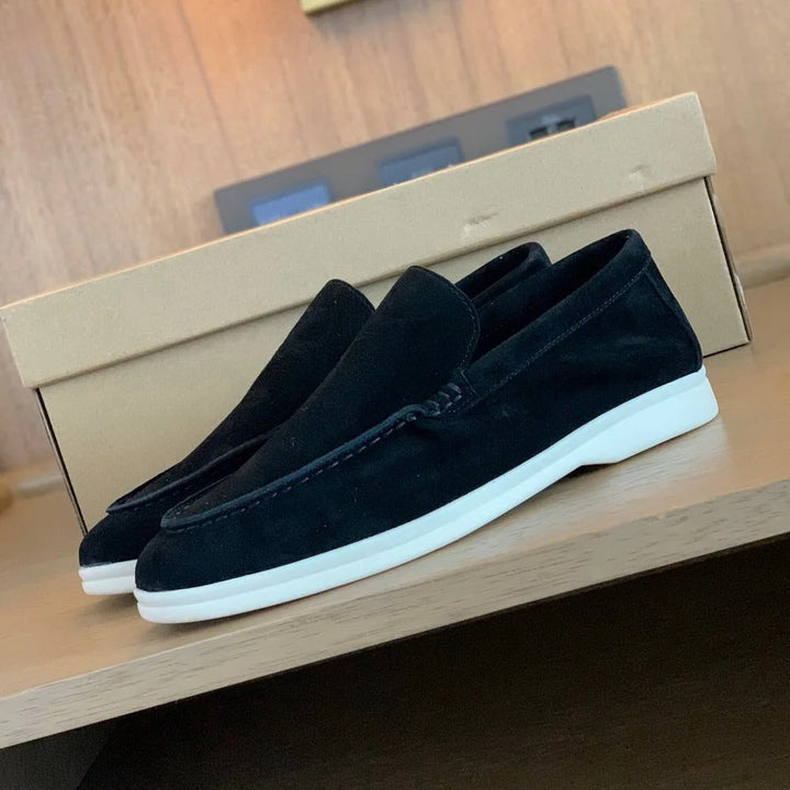 Spencer - Semišové Mokasíny Slip On Nízky Střih