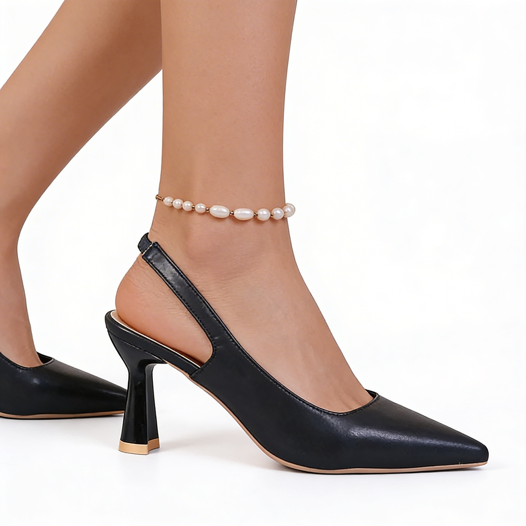 Skyler - Lodičky Na Podpatku Otevřená Patka Špičatá Špička Elegantní Design