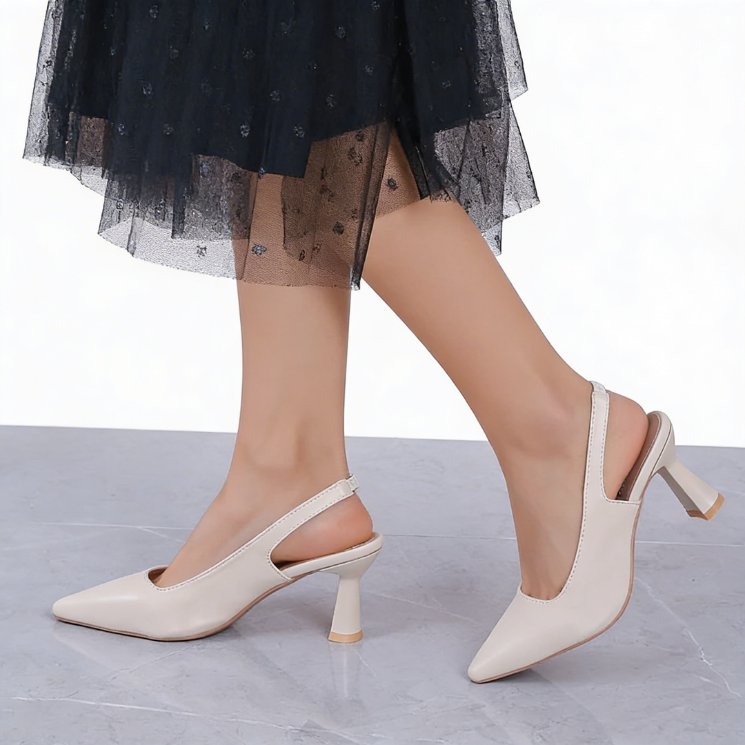 Skyler - Lodičky Na Podpatku Otevřená Patka Špičatá Špička Elegantní Design