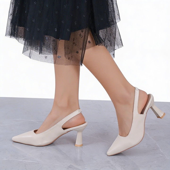 Skyler - Lodičky Na Podpatku Otevřená Patka Špičatá Špička Elegantní Design