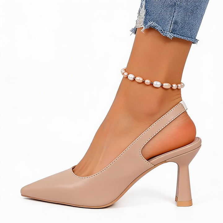 Skyler - Lodičky Na Podpatku Otevřená Patka Špičatá Špička Elegantní Design